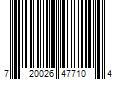 Barcode Image for UPC code 720026477104