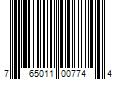 Barcode Image for UPC code 765011007744. Product Name: Zoya Natural Nail Polish  Neve  0.5 Fl Oz