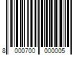 Barcode Image for UPC code 8000700000005. Product Name: PerfumeWorldWide  Inc. White Moisturizing Cream Beauty Bar Dove 3.5 oz Soap Unisex