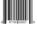 Barcode Image for UPC code 847100000079