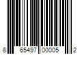 Barcode Image for UPC code 865497000052. Product Name: Organic Peanut Butter & Jelly Fruit & Nut Bar  Jonesbar  Certified Organic & Kosher  Gluten Free  Vegan  12 Count (Pack of 1)