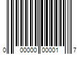 Barcode Image for UPC code 000000000017