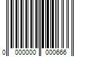 Barcode Image for UPC code 0000000000666