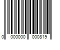 Barcode Image for UPC code 0000000000819