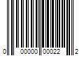 Barcode Image for UPC code 000000000222