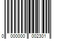 Barcode Image for UPC code 0000000002301