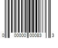 Barcode Image for UPC code 000000000833