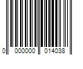 Barcode Image for UPC code 0000000014038