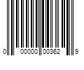 Barcode Image for UPC code 000000003629