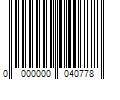 Barcode Image for UPC code 0000000040778