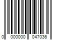 Barcode Image for UPC code 0000000047036