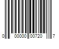 Barcode Image for UPC code 000000007207