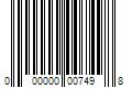 Barcode Image for UPC code 000000007498