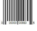 Barcode Image for UPC code 000000009805