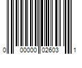 Barcode Image for UPC code 000000026031