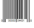 Barcode Image for UPC code 000000044318