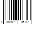 Barcode Image for UPC code 0000001001167