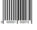 Barcode Image for UPC code 0000001002072