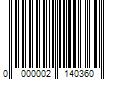 Barcode Image for UPC code 0000002140360