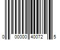 Barcode Image for UPC code 000000400725