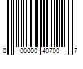 Barcode Image for UPC code 000000407007