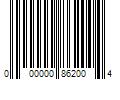 Barcode Image for UPC code 000000862004