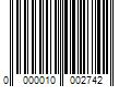 Barcode Image for UPC code 0000010002742