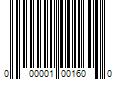 Barcode Image for UPC code 000001001600