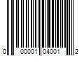 Barcode Image for UPC code 000001040012. Product Name: PQL Cropped Court Tank in White, X-Small