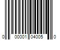 Barcode Image for UPC code 000001040050