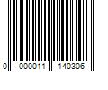 Barcode Image for UPC code 0000011140306