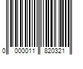 Barcode Image for UPC code 0000011820321