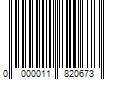 Barcode Image for UPC code 0000011820673