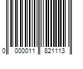 Barcode Image for UPC code 0000011821113