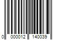 Barcode Image for UPC code 0000012140039