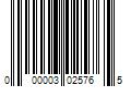 Barcode Image for UPC code 000003025765