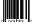 Barcode Image for UPC code 000003030615