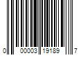 Barcode Image for UPC code 000003191897