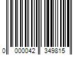 Barcode Image for UPC code 0000042349815