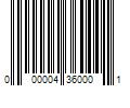 Barcode Image for UPC code 000004360001