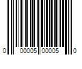 Barcode Image for UPC code 000005000050