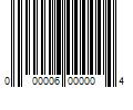 Barcode Image for UPC code 000006000004