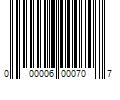 Barcode Image for UPC code 000006000707