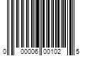 Barcode Image for UPC code 000006001025