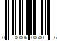 Barcode Image for UPC code 000006006006