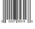 Barcode Image for UPC code 000007693168