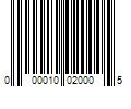 Barcode Image for UPC code 000010020005