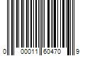 Barcode Image for UPC code 000011604709