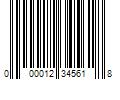 Barcode Image for UPC code 000012345618. Product Name: 