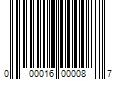 Barcode Image for UPC code 000016000087